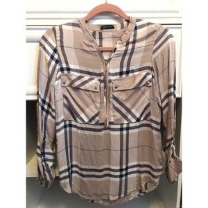 Dynamite plaid blouse